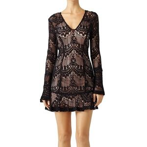Nicholas Black Scallop Lace Dress
